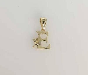 Colgante Chapado en Oro Letra Inicial "E" Joyería Moda Oro Letra Inicial Dije - Imagen 1 de 2