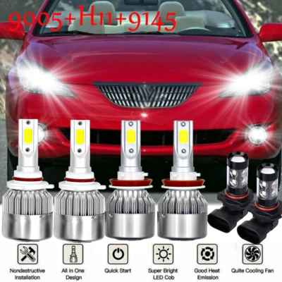 Juego de faros LED + faros antiniebla 6000K para Toyota Solara 2004 2005 2006 Foto 1 de 4