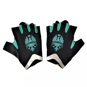 Bianchi Radfahren Sommerhandschuhe Advance mittlere Größe schwarz/himmlische Farbe - Bild 1 von 4