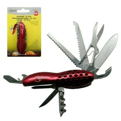 Coltellino Svizzero Multifunzione Tascabile 11 Strumenti Caccia Pesca Campeggio