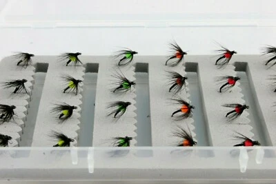 Hotspot Spiders, Barbless, Assorted Colours - WET, Trout Flies, Gift - Image 1 of 2