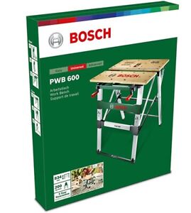 BOSCH Mobile Heavy Duty Workbench Work Bench PWB 600 Foldable Large Size 1YRWTY