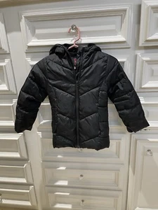 Swiss Tech Youth Unisex XS 4-5 Puffer Jacket Performance Gear Peak Black W/Hood - Picture 1 of 6