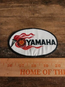 Vintage Yamaha Moto Oval Sew On Patch FREE SHIPPING - Picture 1 of 2