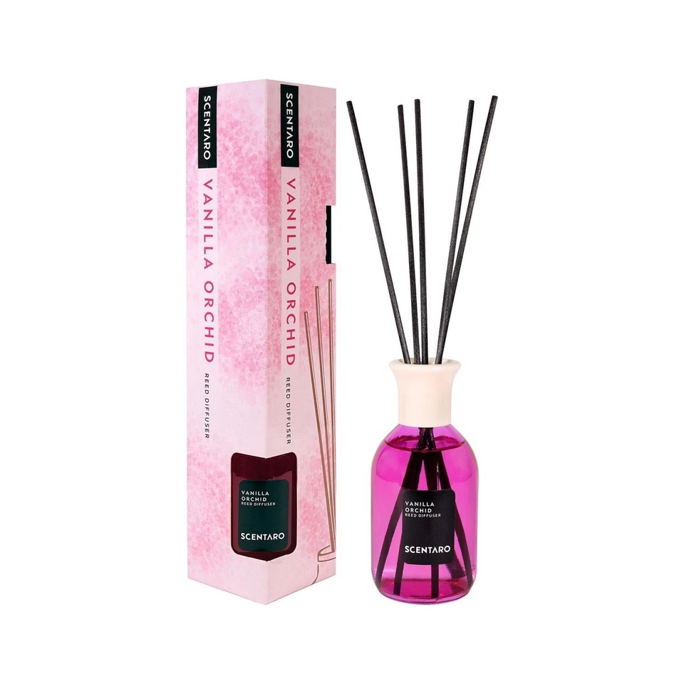 Vanilla Orchid Reed Diffuser Set with Bamboo Sticks, for Home & Office - Image 1 of 1