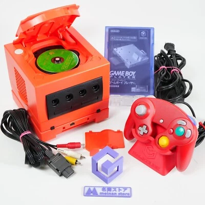 Nintendo GameCube Replacement Red Shell NTSC U-C/J Region Switch Mod w/GB Player - Image 1 of 4