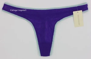 NWT OnGossamer 3512 "Hip G" Low Rise Mesh Thong, Purple / Mint, L/XL - Picture 1 of 5