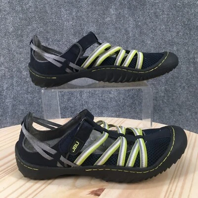 JSport By Jambu Shoes Womens 8 M Marley Slip Ons Sneakers Flats Blue Yellow Mesh - Image 1 of 4