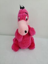 10" Vintage Dino Flintstone Plush Purple Dinosaur Stuffed Animal Toy Beanbag