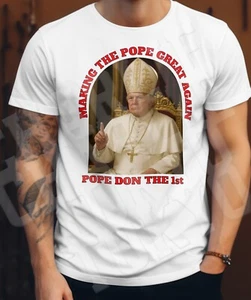 Camiseta Donald Trump El Papa Hombre Camiseta Política Divertida Parodia D2 - Imagen 1 de 2