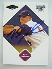 WADE TOWNSEND signed RAYS RICE OWL 2005 Just Minors baseball card AUTO AUSTIN TX
