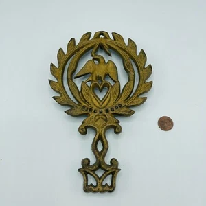 Vintage Griswold Cast Iron Trivet Birchwood Eagle Americana - Picture 1 of 6