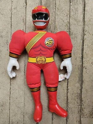 RED RANGER Power Rangers Wild Force Bandai - Juguete de peluche de 20" 2001 sin probar Foto 1 de 4