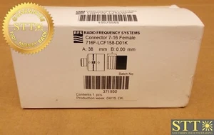 716F-LCF158-D01K RFS 7/16 DIN FEM OMNI FIT PREMIUM FOR 1-5/8" COAXIAL CABLE NEW - Picture 1 of 4