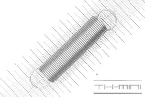 Zug-Feder 1,5mm Haken Öse 20x99mm 5,2kg Spiral Edel-stahl rostfrei Metall - Bild 1 von 1