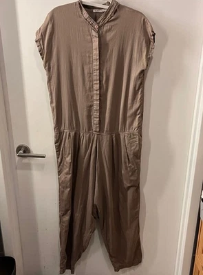 BLACK CRANE  Cotton Relaxed Jumpsuit in Tan Size Small - Image 1 of 4