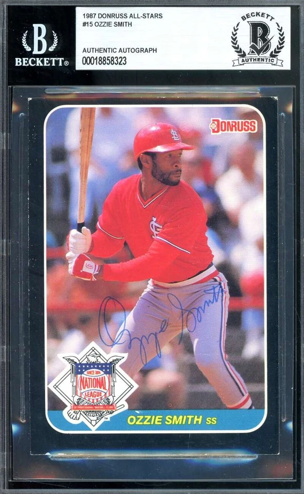 Ozzie Smith Beckett BAS Signed 1987 Donruss All Stars Autograph - Image 1 of 1