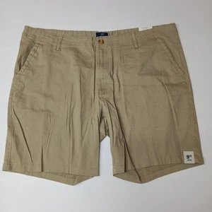 George Twill Shorts Herren Größe 42 beige vorne flach 9" Schrittlänge über dem Knie - Bild 1 von 5