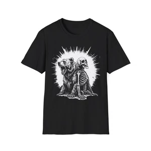 Camiseta Oso y Esqueleto Unisex Camiseta Gráfica Amante de los Animales Halloween Naturaleza Top - Imagen 1 de 25