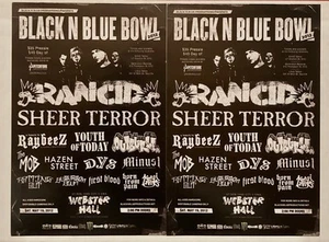 BLACK N BLUE BOWL 2 SMALL FLYER LOT 5/19/12 WEBSTER HALL NYC NYHC SHEER TERROR - Picture 1 of 2
