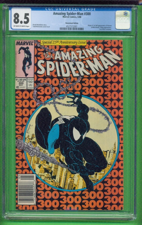Amazing Spider-Man 300 CGC 8.5 NEWSSTAND EDITION Origin & 1st Full App of Venom - Image 1 of 2