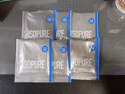 Proteína en polvo Isopure Zero Carb cremosa vainilla 6 paquetes de una sola porción 1,09 oz  Foto 1 de 3