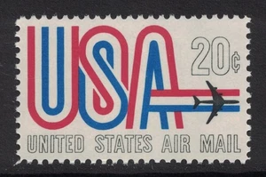 Scott C75- "USA" and Jet- MNH 20c 1968- unused mint AIRMAIL stamp - Picture 1 of 1