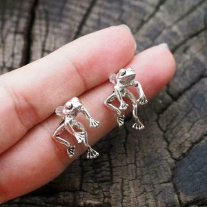 Two Way Frog Earrings, Frog Lover Jewelry Fashion 2025 Q0Z4 A9H3 - Picture 1 of 12