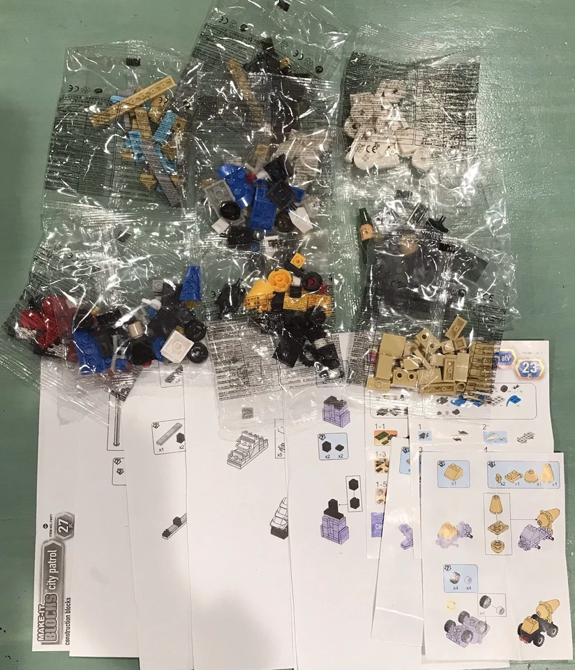 Lote de 10 - BLOQUES MAKE-IT Variedad Juegos de Construcción Sin Cajas (ver descripción) Foto 1 de 1