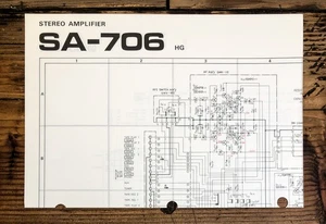 Pioneer SA-706 Verstärker ausklappbarer Schaltplan *Original* - Bild 1 von 1
