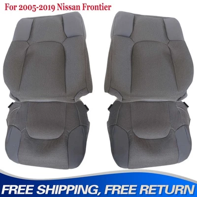 Hot Sale Both Bottom+Top Cloth Seat Cover Gray For Nissan Frontier 2005-2019 Foto 1 de 4