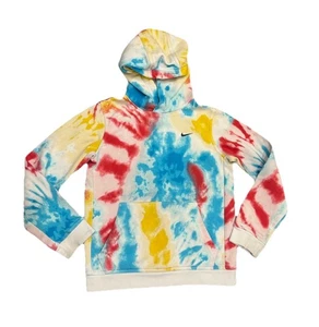Nike Sportswear Club Big Kids Tie Dye Hoodie Youth Boys Size M Light Fusion Red - Picture 1 of 5
