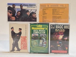 Rap Vintage Hip Hop Cassette Tape Lot Of 5 D J Magic Mike Gang Starr Full Force - Picture 1 of 12