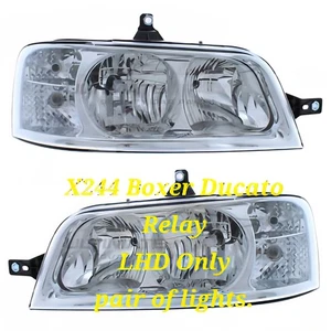 PEUGEOT BOXER FIAT DUCATO ETC 2003 X244 MODEL HEADLIGHTS FOR LHD ** PAIR ** - Picture 1 of 2