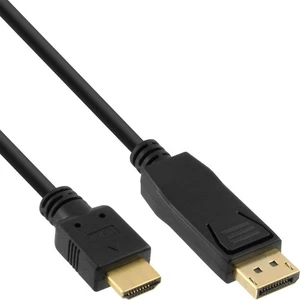 10x InLine DisplayPort zu HDMI Konverter Kabel, schwarz, 0,3m - Bild 1 von 2