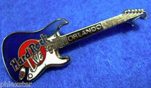 *ORLANDO LIVE* HRC BLUE FENDER STRATOCASTER GUITAR Hard Rock Cafe PIN - Picture 1 of 1
