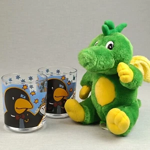 Tabaluga ❤️ Glas Trinkglas Kinderglas Pinguin Stofftier SET - Bild 1 von 8