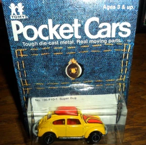 UNPUNCHED SEALED Blister Tomy TOMICA Pocket Car VOLKSWAGEN SUPER BUG JAPAN - Picture 1 of 5
