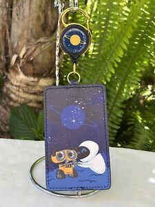 Loungefly Disney Pixar WALL-E & EVE Space Retractable Lanyard Cardholder NWT
