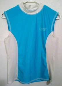 Ron Jon Surf Shop Vintage Rash Guard Swim Shirt Kids Youth Large Blue White - Picture 1 of 5