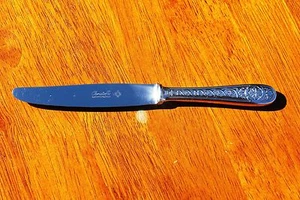 UN Coltello per insalata formaggio piatto argento Christofle VILLEROY 7 3/4 IN FRANCIA - Foto 1 di 5