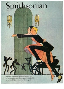 1989 March Smithsonian Frontcover Ballsaal Tanz Vintage Print Werbung - Bild 1 von 1