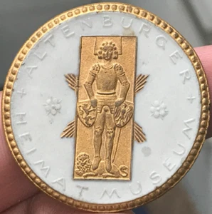 1924 Germany Porzellan Notgeld Bernhard von Lindenau Heimatmuseum - Bild 1 von 2