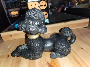 Atlantic Mold Rare Antique Black Poodle Statue Art Deco Antique - Picture 1 of 9