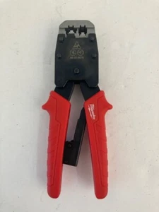 48-22-3075 Milwaukee Ratcheting Modular Crimper RJ11 & RJ45 Modular  (HA2044021) - Picture 1 of 4