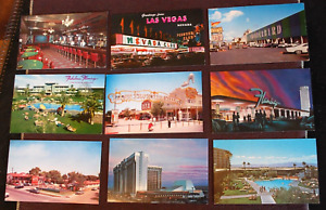 Las Vegas Nevada Lot of 14 Vintage Postcards 1950's - Casinos Hotels Motels