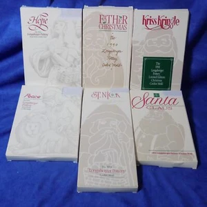 SET OF 6 LONGABERGER CHRISTMAS COOKIE MOLDS  1990 - 1994 * EUC - ORIGINAL BOXES - Picture 1 of 7