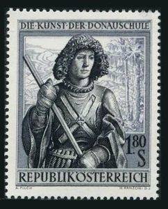 Austria 744 two stamps, MNH. Mi 1182. Art of Danube Art School exhibition 1965. - Picture 1 of 1