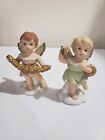 Home Interiors Precious Gifts Angel Cherub Set with Gifts 4" Porcelain #14034-01