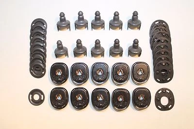 VARIOUS MFG, US MIL SPEC Military Lift The Dot Fasteners, Lot of 10, Black